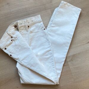 New Madewell Straight Leg Cream Jeans